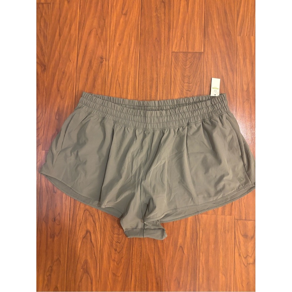 NWT Aerie Athletic Shorts Women XL Olive Green Built in Liner Elastic Waist